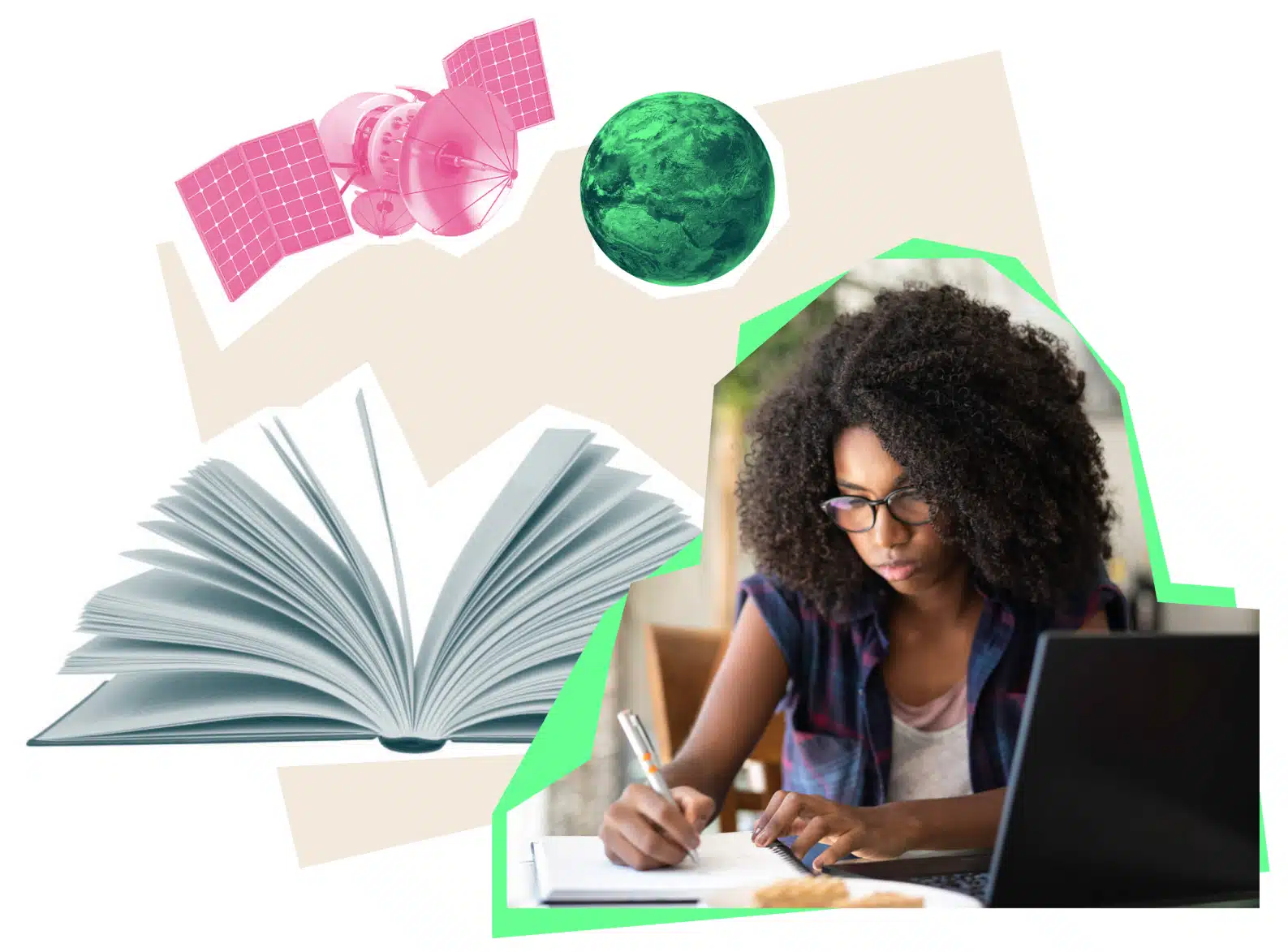 Student focused on learning